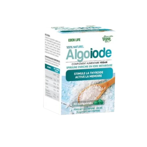 ALGOIODE – 30 Comprimés 500 mg- Spiruline - EDEN LIFE